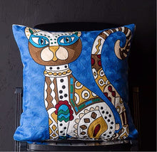 Embroidered Cushion Cover-Big Cat