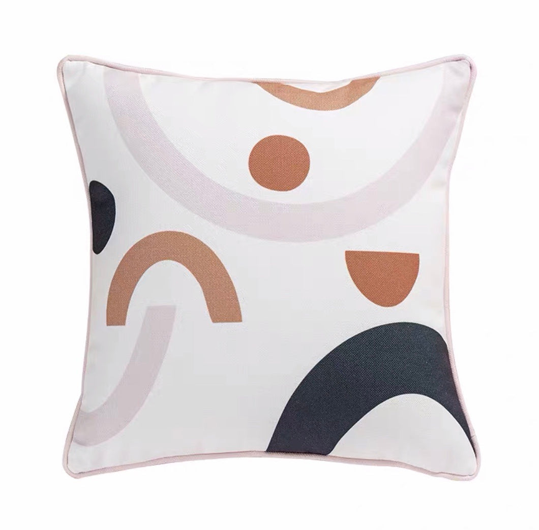 Abstract Graphic-Blush Cushion Cover