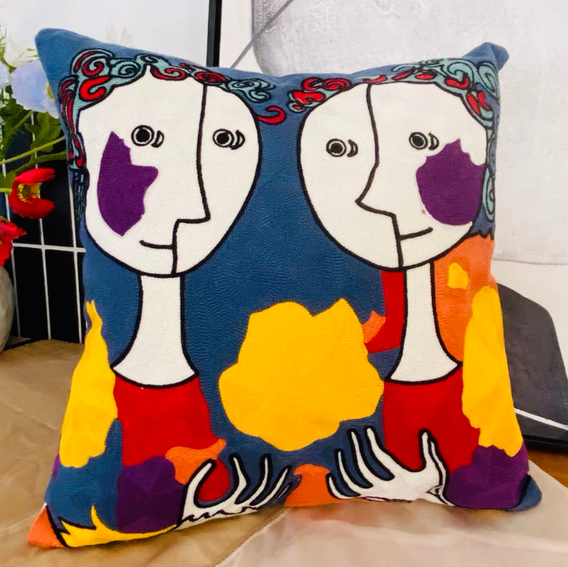 Modern Lady Cushion Cover