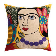 Frida Cushion Cover-blue