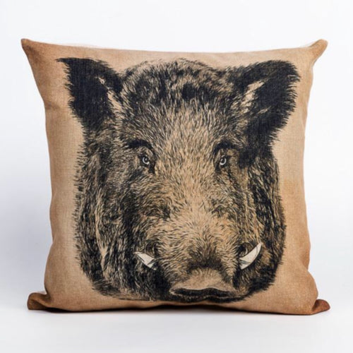 Vintage Boar Cushion Cover