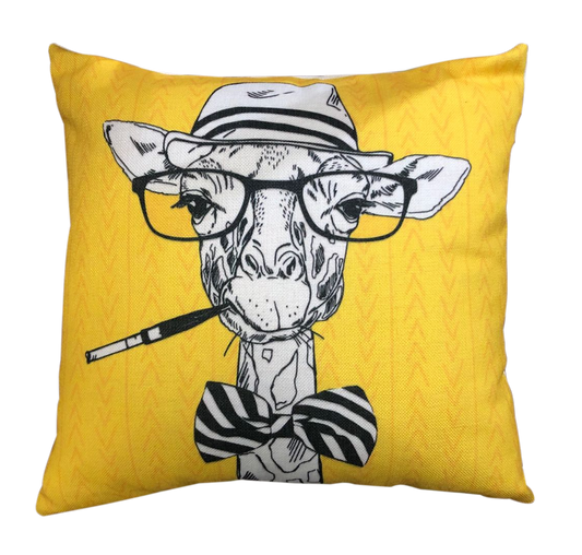 Yellow Giraffe Cushion Cover