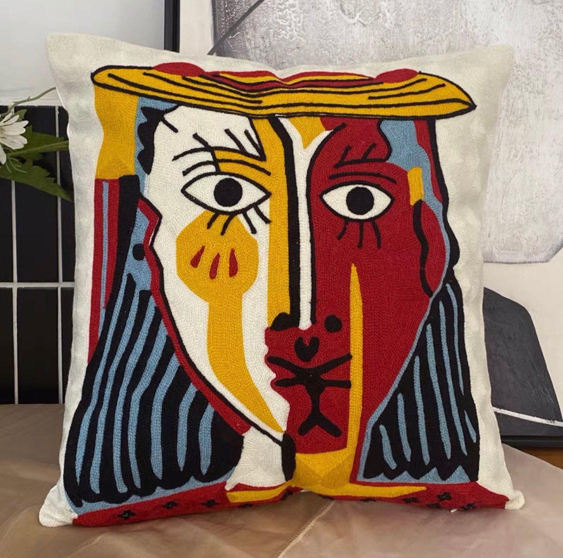 Modern Lady Cushion Cover