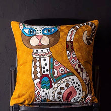Embroidered Cushion Cover-Big Cat